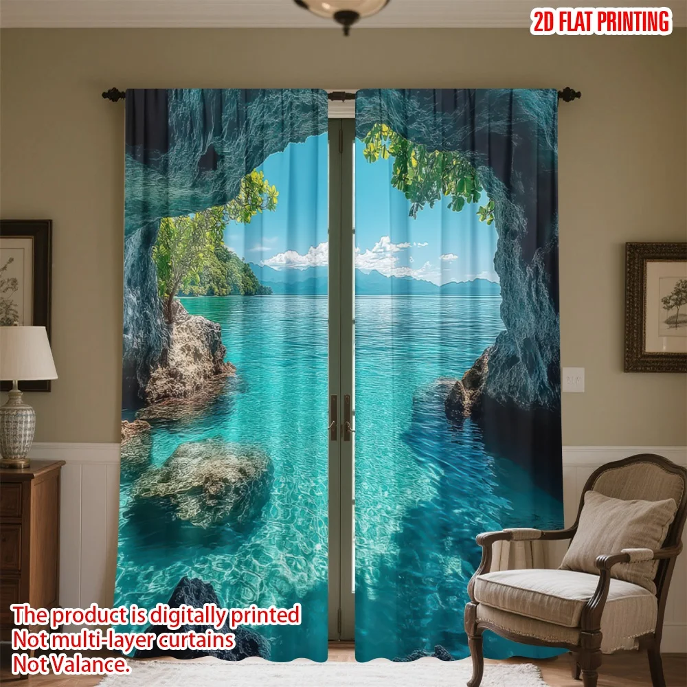 2D flat printing 2pcs Curtains Crystal Clear Sea Cave Digital Printed Polyester Drapes Festive Curtains Perfect for Home & Party
2D flat printing 2pcs Curtains Crystal Clear Sea Cave Digital Printed Polyester Drapes Festive Curtains Perfect for Home & Party
