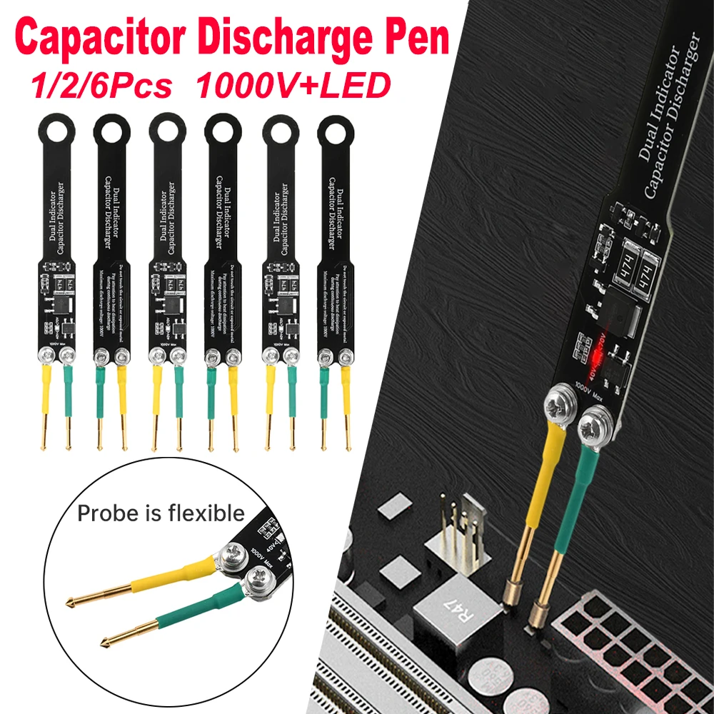 1/2/6PCS 1000V Capacitor Discharge Pen LED Display AC/DC Pen Switch Power Supply Repair Discharge Multifunction Maintenance Tool
1/2/6PCS 1000V Capacitor Discharge Pen LED Display AC/DC Pen Switch Power Supply Repair Discharge Multifunction Maintenance Tool