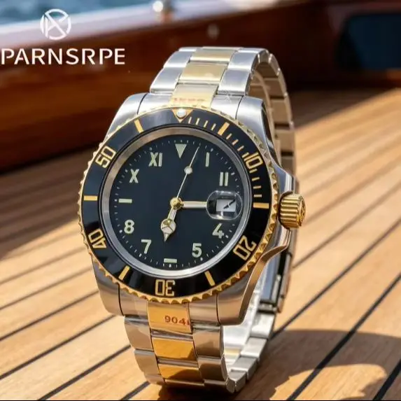 New men's watches Luxury gold watch NH35 automatic mechanical Luminous waterproof Calendar display sapphire
New men's watches Luxury gold watch NH35 automatic mechanical Luminous waterproof Calendar display sapphire