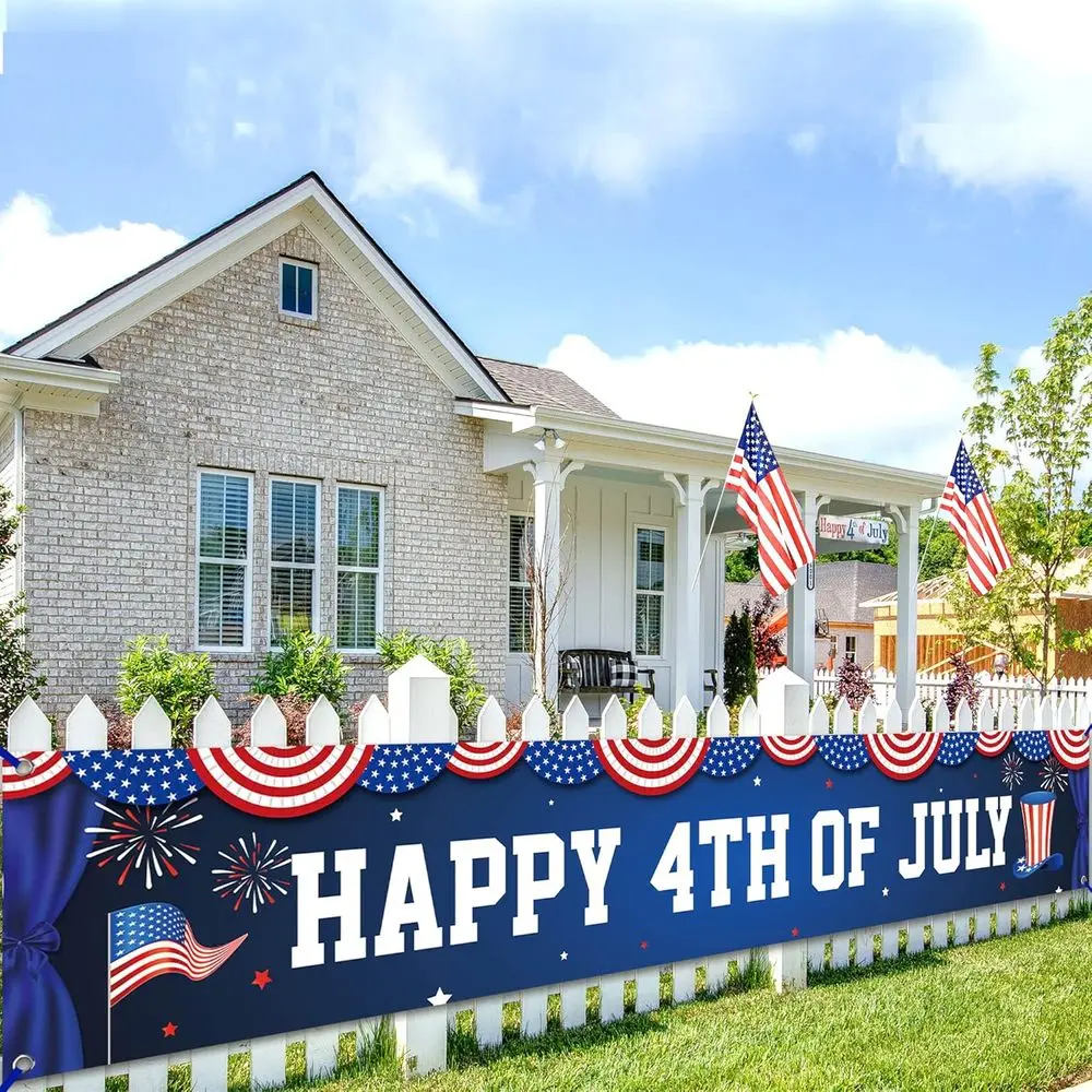 Patriotic 4th of July Large Yard Banner - 120 x 20 | Perfect for Independence Day, Memorial Day & Patriotic Celebrations
Patriotic 4th of July Large Yard Banner - 120 x 20 | Perfect for Independence Day, Memorial Day & Patriotic Celebrations