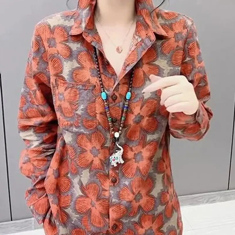 Fashion Vintage Flowers Printed Blouse Spring Long Sleeve Women's Clothing Casual Polo-Neck Commute Single-breasted Shirt ZL344
Fashion Vintage Flowers Printed Blouse Spring Long Sleeve Women's Clothing Casual Polo-Neck Commute Single-breasted Shirt ZL344