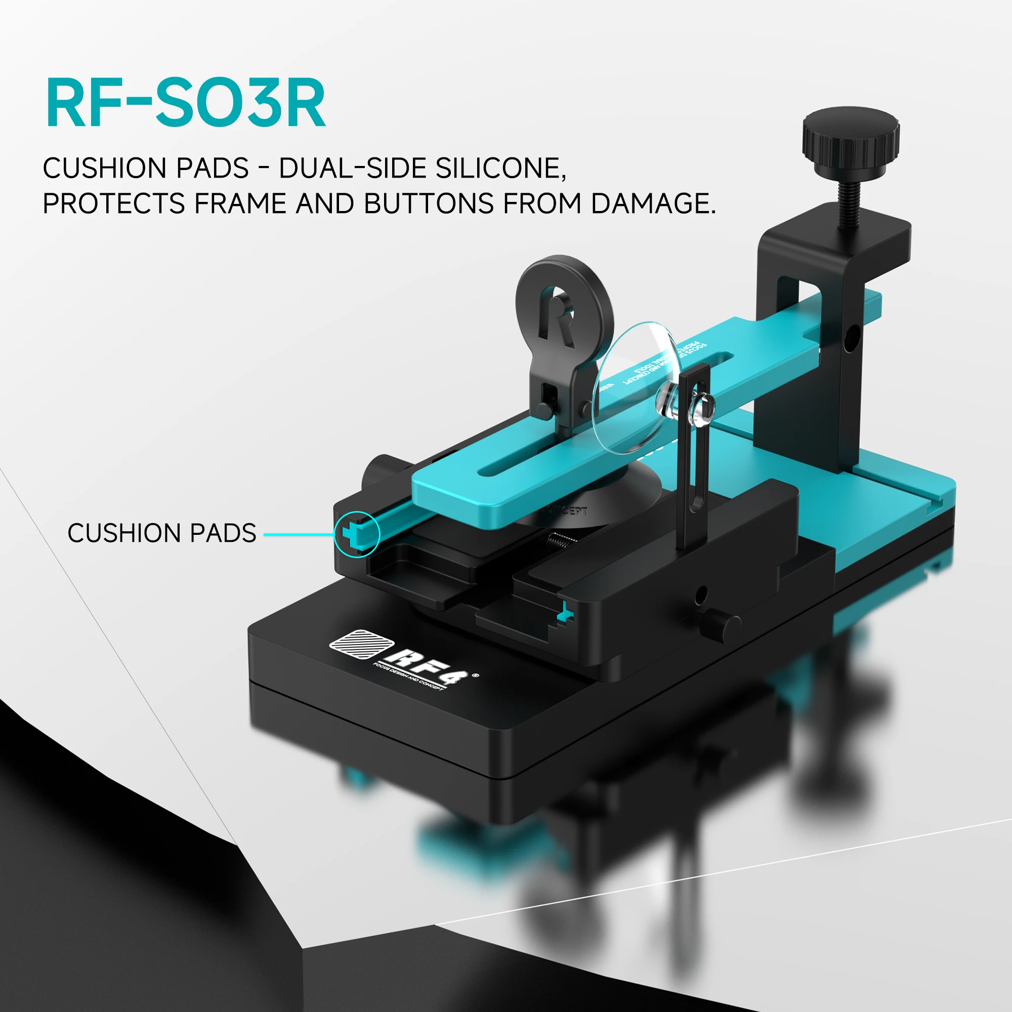 RF4 RF-SO3 Universal LCD Screen Remover Tool for iPhone 8-17 Pro Max, Adjustable Width 90-110mm with Camera Notch Design Clamp
RF4 RF-SO3 Universal LCD Screen Remover Tool for iPhone 8-17 Pro Max, Adjustable Width 90-110mm with Camera Notch Design Clamp
