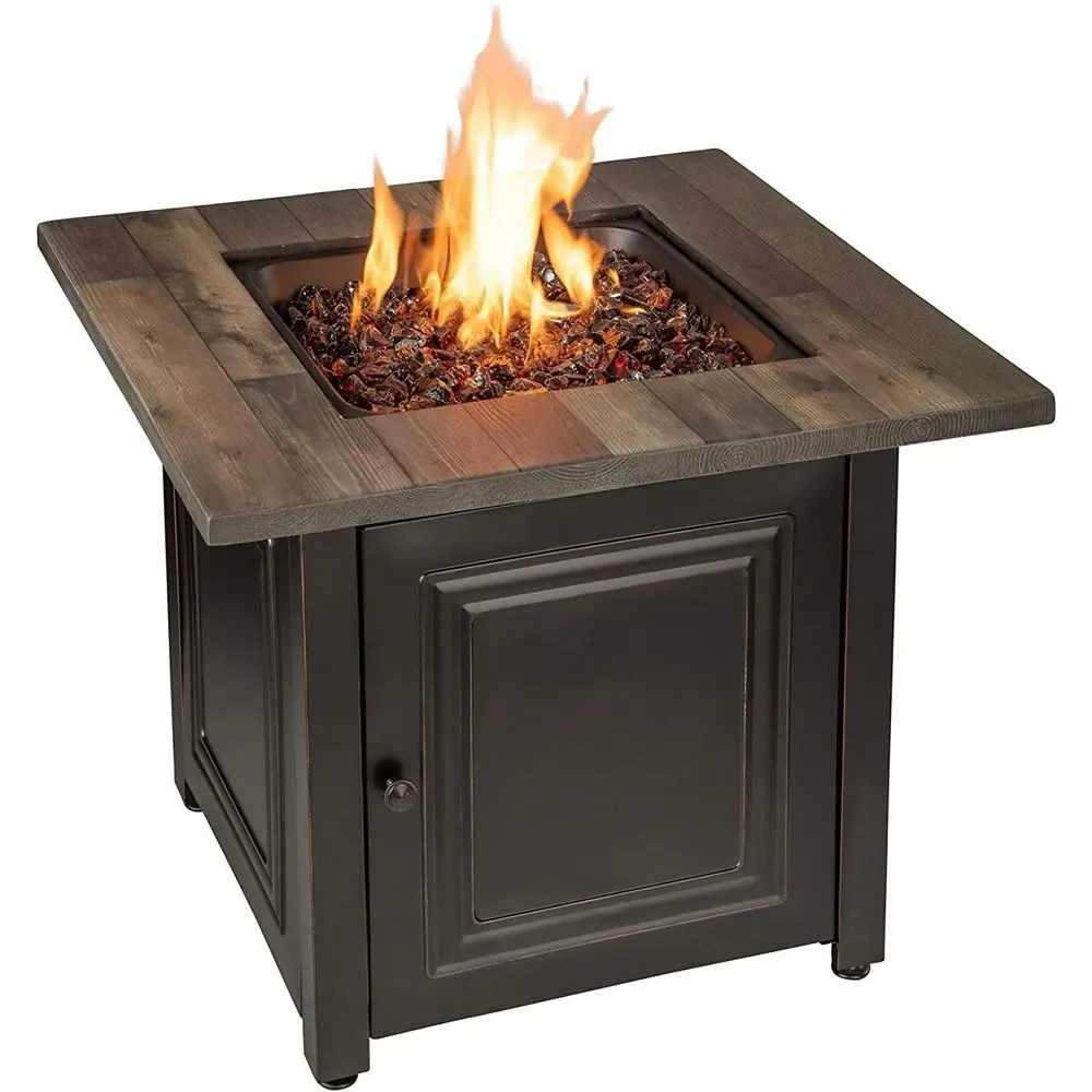 , The Burlington, Square 30" Outdoor Propane ire Pit, Includes Bronze Glass Rock, Matching Table Insert, & Protective Cover
, The Burlington, Square 30" Outdoor Propane ire Pit, Includes Bronze Glass Rock, Matching Table Insert, & Protective Cover