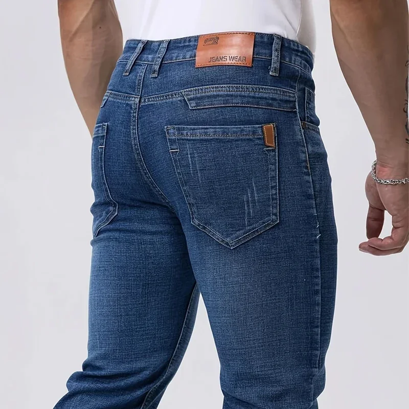 Pop Spring Autumn Business Men Jeans Casual Straight Stretch Fashion Classic Black Sky Blue Grey Work Denim Trousers Brand Cloth
Pop Spring Autumn Business Men Jeans Casual Straight Stretch Fashion Classic Black Sky Blue Grey Work Denim Trousers Brand Cloth