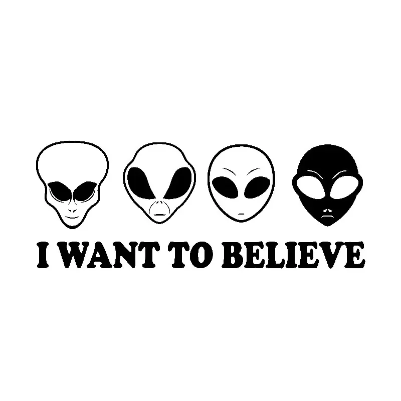 I Want To Believe That Alien Family High Quality Decals Car Decoration Personality Pvc Waterproof Decals Black/white, 18cm*7cm
I Want To Believe That Alien Family High Quality Decals Car Decoration Personality Pvc Waterproof Decals Black/white, 18cm*7cm