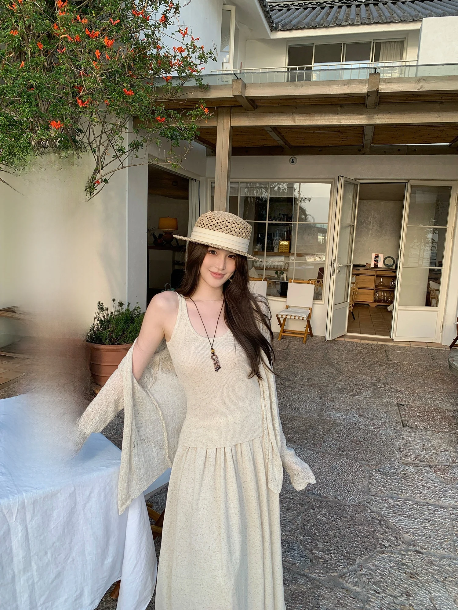YEAHLOU Korean Style Summer Gentle Knitted Linen Vest And Skirt Set for Women Long Sleeve Fashion Ensemble
YEAHLOU Korean Style Summer Gentle Knitted Linen Vest And Skirt Set for Women Long Sleeve Fashion Ensemble