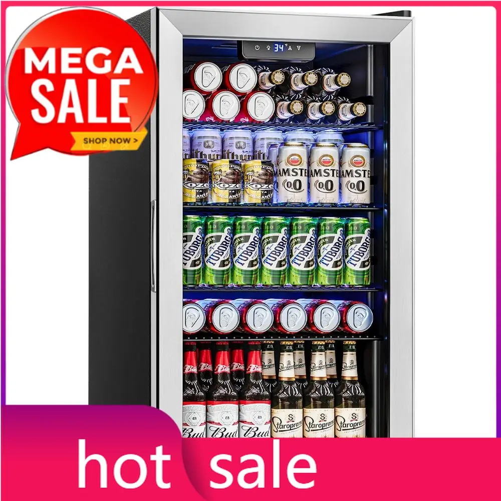 PromotionCompact 126-Can Beverage Cooler with Glass Door for Home Bar or Bedroom, 4 Adjustable Shelves, 3.2 Cu. Ft., Silver
PromotionCompact 126-Can Beverage Cooler with Glass Door for Home Bar or Bedroom, 4 Adjustable Shelves, 3.2 Cu. Ft., Silver