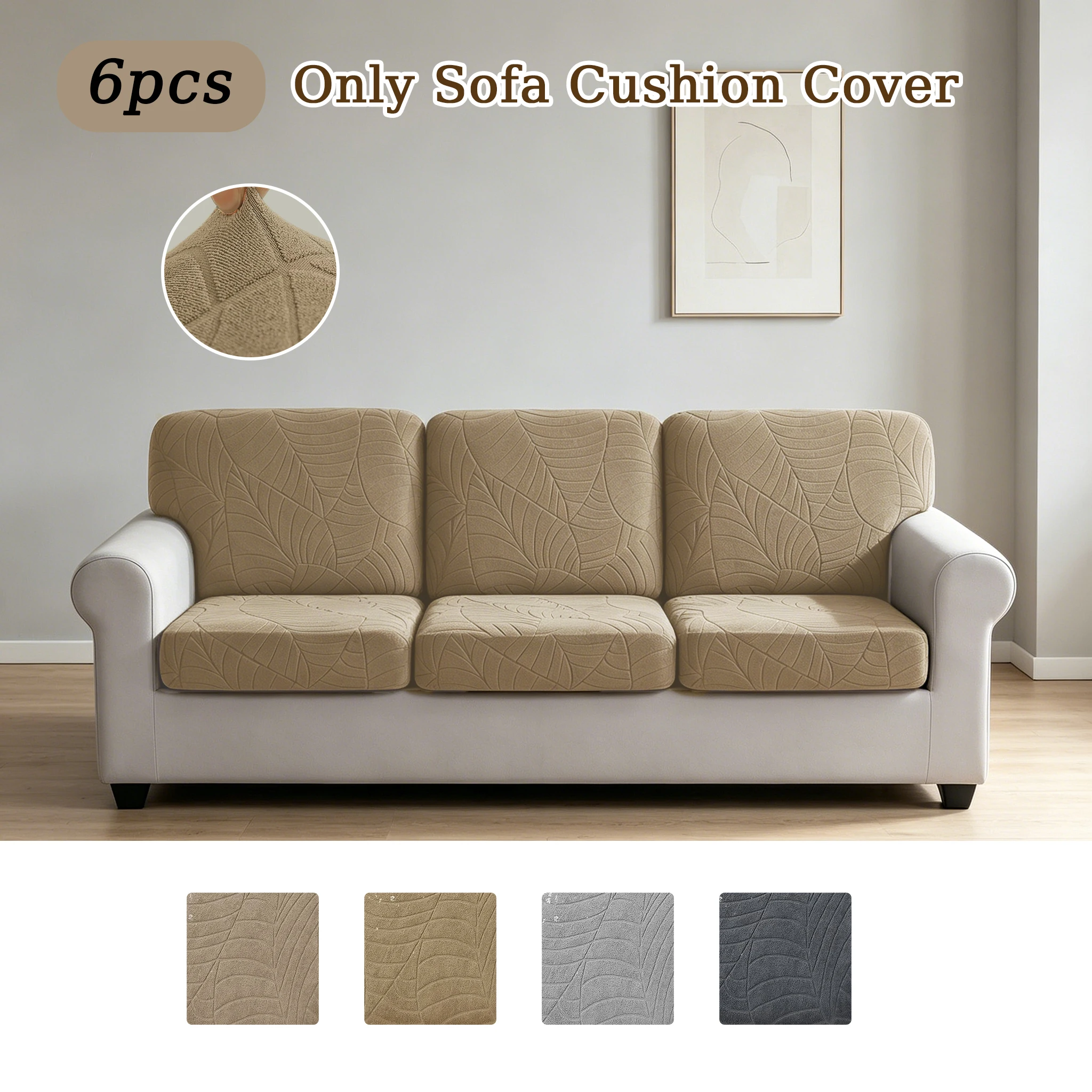 6PCS Leaf Jacquard Sofa Cover Soft Universal Sofa Seat Covers Elastic Sofa Slipcover Living Room Garden Patio All Seasons
6PCS Leaf Jacquard Sofa Cover Soft Universal Sofa Seat Covers Elastic Sofa Slipcover Living Room Garden Patio All Seasons