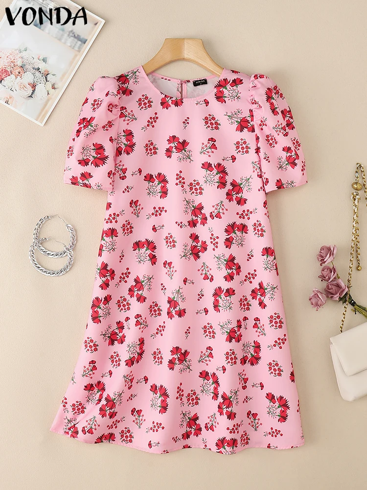 VONDA 2025 Summer Bohemian Mini Dress Women Floral Printed Vestidos Casual O Neck Short Sleeve Beach Sundress Robe Oversized
VONDA 2025 Summer Bohemian Mini Dress Women Floral Printed Vestidos Casual O Neck Short Sleeve Beach Sundress Robe Oversized