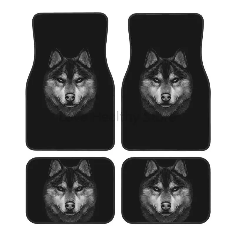 Siberian Husky 4-Piece Car Floor Mats Wolf Portrait Front and Rear Rubber Backing Carpet Auto Foot Mats Universal Fit Car Decor
Siberian Husky 4-Piece Car Floor Mats Wolf Portrait Front and Rear Rubber Backing Carpet Auto Foot Mats Universal Fit Car Decor