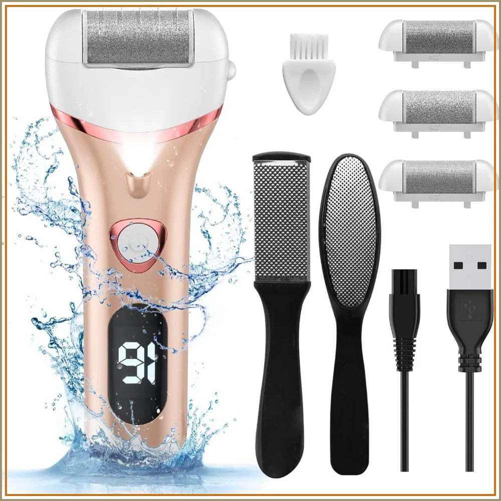 Rechargeable Electric Foot Callus Remover, 3 Rollers, Waterproof Pedicure File, Dead Skin Remover, 2 Speeds, LCD Display, Gift for Men & Women
Rechargeable Electric Foot Callus Remover, 3 Rollers, Waterproof Pedicure File, Dead Skin Remover, 2 Speeds, LCD Display, Gift for Men & Women
