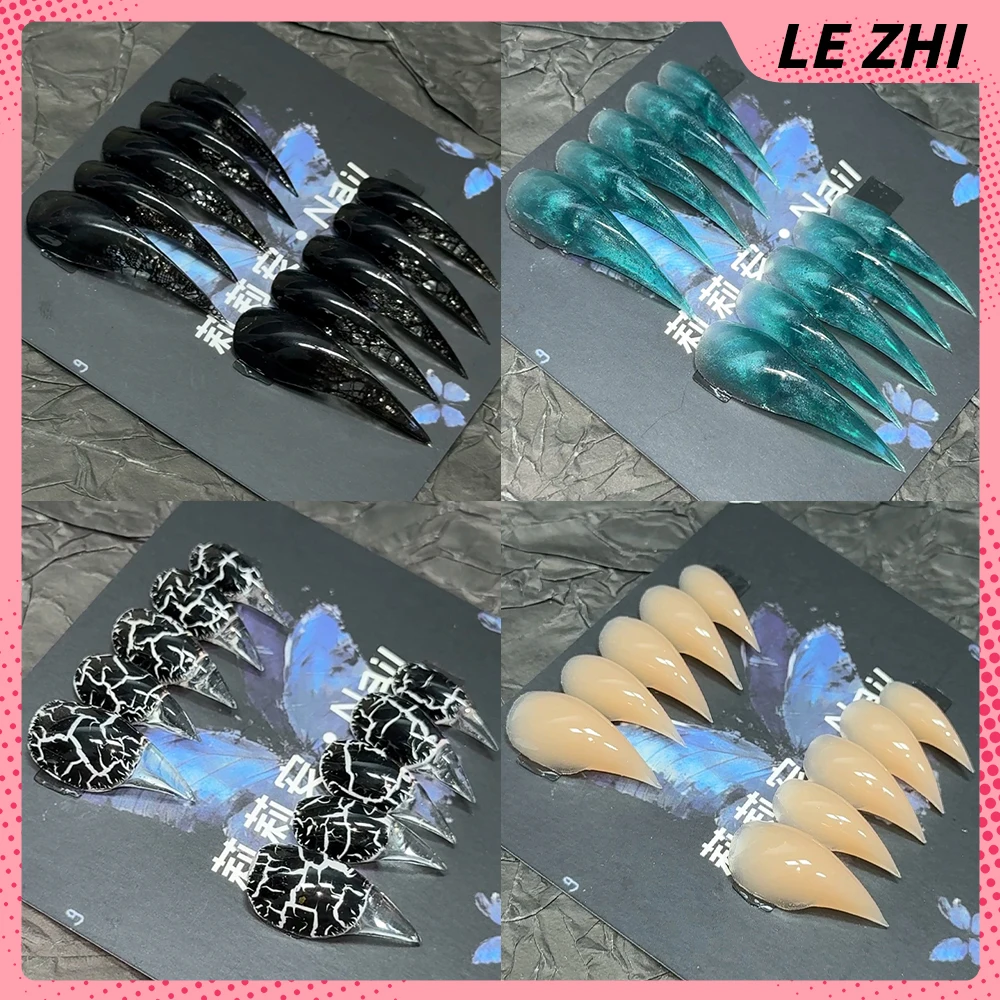 10Pcs All Saints' Day Y2K Long Dragon Shape Claw Handmade Full Cover False Nail Spice Girl Colorful Cat Eyes Press On Nail
10Pcs All Saints' Day Y2K Long Dragon Shape Claw Handmade Full Cover False Nail Spice Girl Colorful Cat Eyes Press On Nail