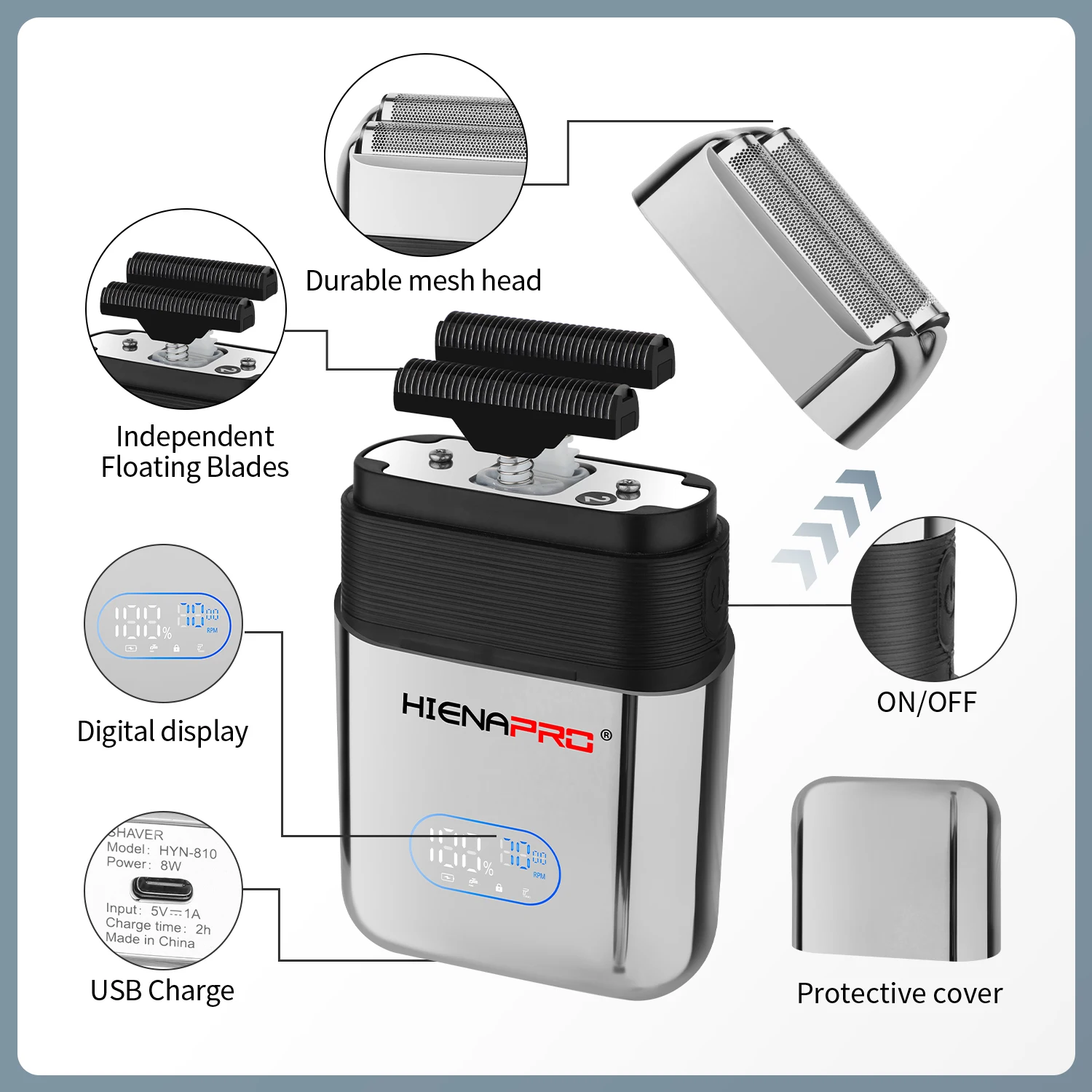 Триммер и бритва двойного назначения с USB-портом для зарядки и цифровым дисплеем. Прочная сетчатая головка. Идеальный подарок для вашего парня.
Триммер и бритва двойного назначения с USB-портом для зарядки и цифровым дисплеем. Прочная сетчатая головка. Идеальный подарок для вашего парня.