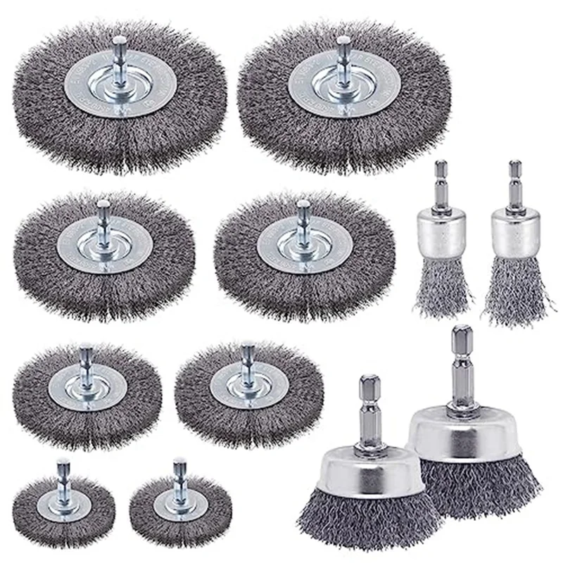 Wire Brush for Drill, 12 Pack Wire Wheel Brush Cup Set, Wire Wheel for Drill 0.012 Carbon Steel Wire, Drill Wire Brush
Wire Brush for Drill, 12 Pack Wire Wheel Brush Cup Set, Wire Wheel for Drill 0.012 Carbon Steel Wire, Drill Wire Brush