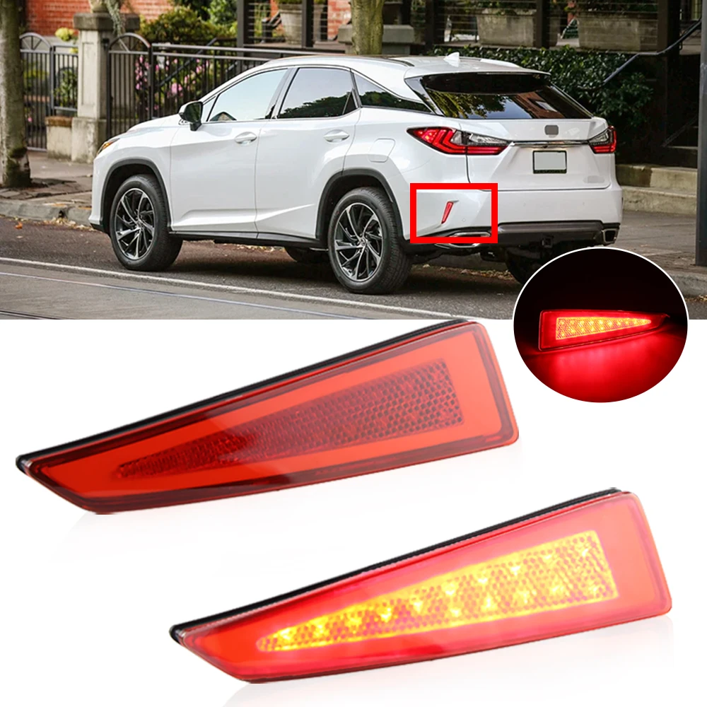 2 шт. автомобильный задний светодиодный стоп-сигнал для Lexus RX350 RX450h 2016-2020 RX350L RX450hL Base 2018-2020 светодиодный отражатель заднего бампера
2 шт. автомобильный задний светодиодный стоп-сигнал для Lexus RX350 RX450h 2016-2020 RX350L RX450hL Base 2018-2020 светодиодный отражатель заднего бампера