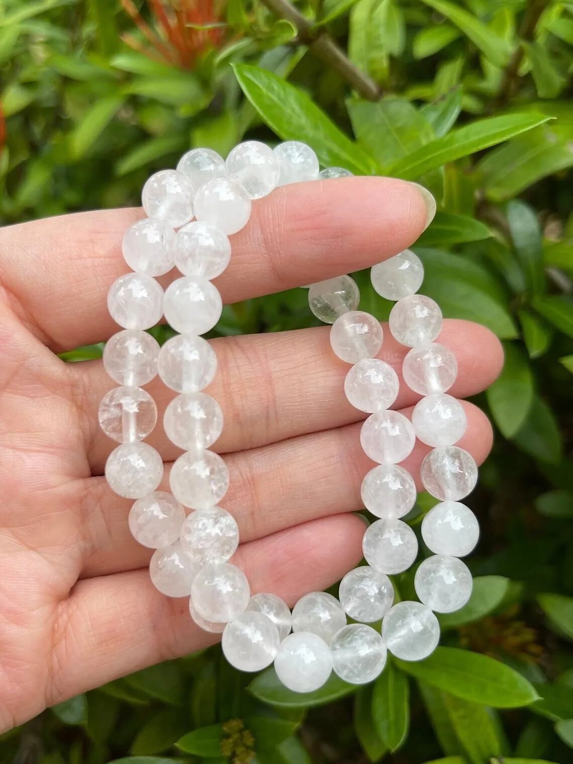Natural Clear Quartz Bracelet 8mm White Clear Crystal Stretch Bracelet Handmade
Natural Clear Quartz Bracelet 8mm White Clear Crystal Stretch Bracelet Handmade
