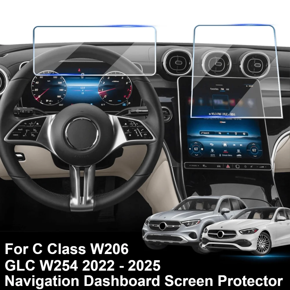 Tempered Glass Screen Protector Film Navigation Dashboard For Mercedes Benz C Class W206 GLC W254 2022-2025 Car Accessories 
Tempered Glass Screen Protector Film Navigation Dashboard For Mercedes Benz C Class W206 GLC W254 2022-2025 Car Accessories