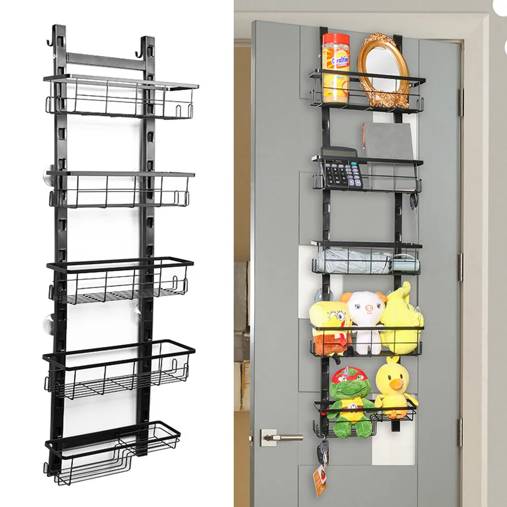 Adjustable 5 Tier Over Door Storage Organizer Spice Rack Narrow Hanging Shelf for Bathroom Kitchen Closet Space Saving
Adjustable 5 Tier Over Door Storage Organizer Spice Rack Narrow Hanging Shelf for Bathroom Kitchen Closet Space Saving