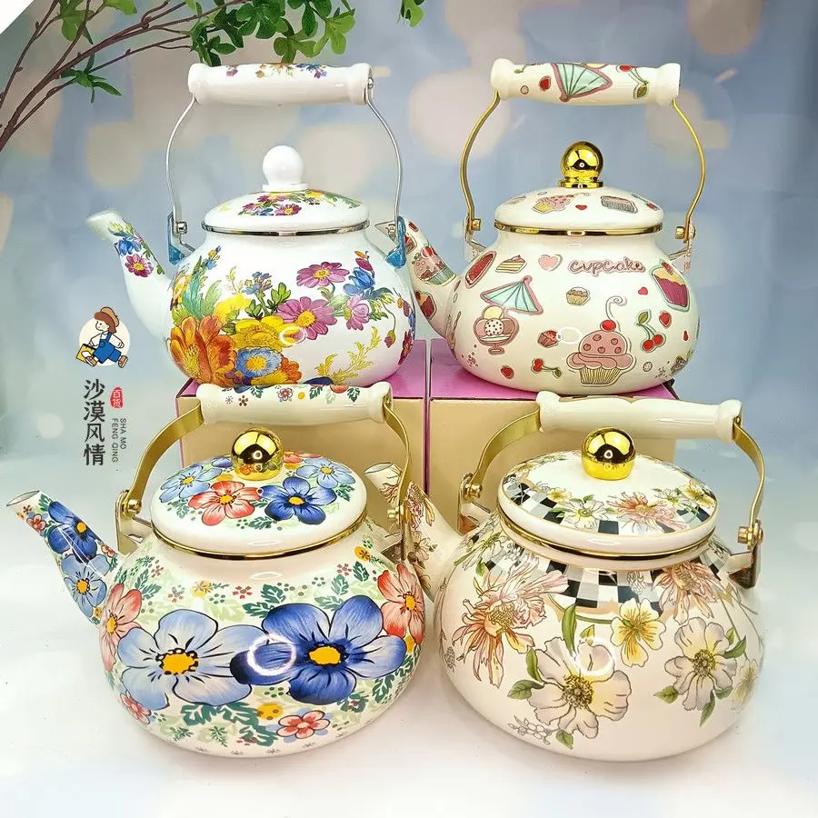 2.5L Enamel Water Kettle for Home Use Ethnic Style Water Kettle Milk Tea Coffee Pot Home Restaurant Cookware
2.5L Enamel Water Kettle for Home Use Ethnic Style Water Kettle Milk Tea Coffee Pot Home Restaurant Cookware