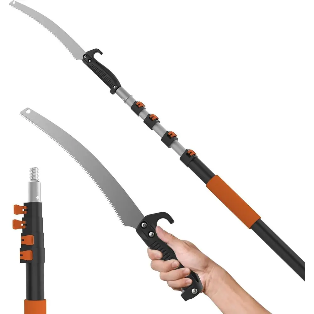 26FT Reach Pole Saws for Tree Trimming, Pole Saw with 5-20FT Telescoping Extension Pole, Pruning Saw with 19" 3X Detachable Saw,
26FT Reach Pole Saws for Tree Trimming, Pole Saw with 5-20FT Telescoping Extension Pole, Pruning Saw with 19" 3X Detachable Saw,