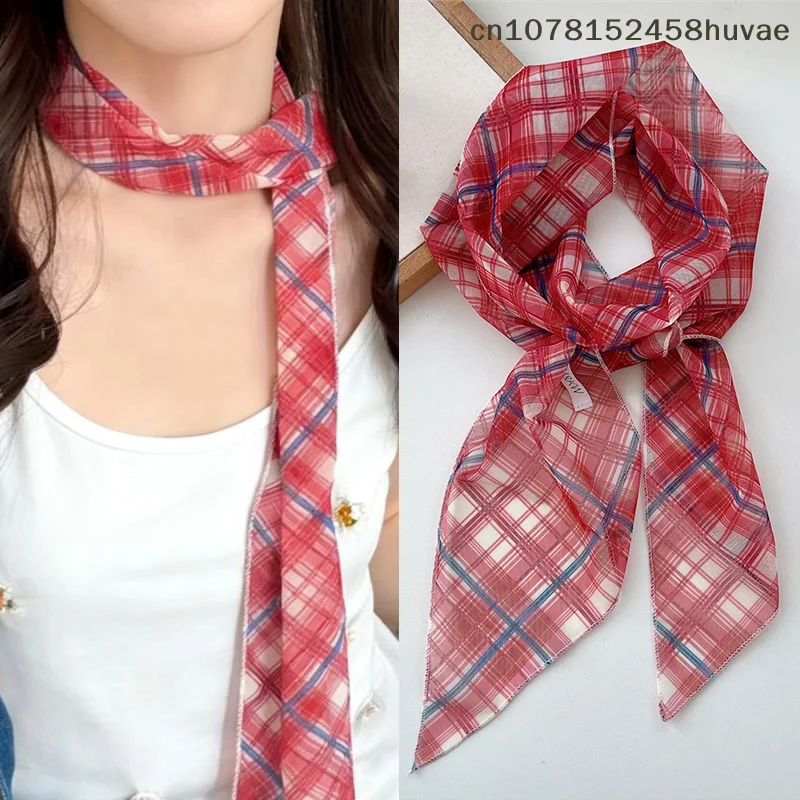 {MAX-66} Korean Long Scarves Plaid Floral Print Lightweight Lace Mesh Scarf Versatile Neck Accessory Hair Scarf Neckerchief
{MAX-66} Korean Long Scarves Plaid Floral Print Lightweight Lace Mesh Scarf Versatile Neck Accessory Hair Scarf Neckerchief