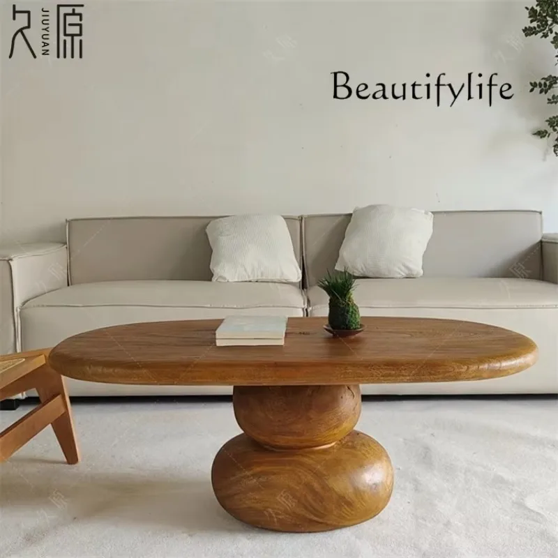 X36 Wabi Sandy Wind Solid Wood Pebble Coffee Table Household Special-shaped Creative Sofa Coffee Table
X36 Wabi Sandy Wind Solid Wood Pebble Coffee Table Household Special-shaped Creative Sofa Coffee Table