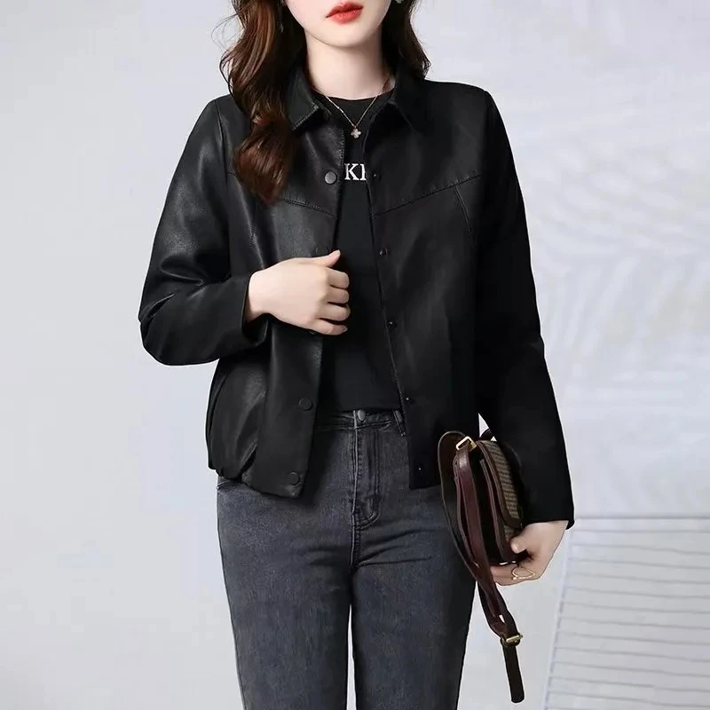 Black Square collar Leather Jacket For women 2026 New Autumn Winter Casual Short leather Jackets Fashion Temperament Biker Top
Black Square collar Leather Jacket For women 2026 New Autumn Winter Casual Short leather Jackets Fashion Temperament Biker Top