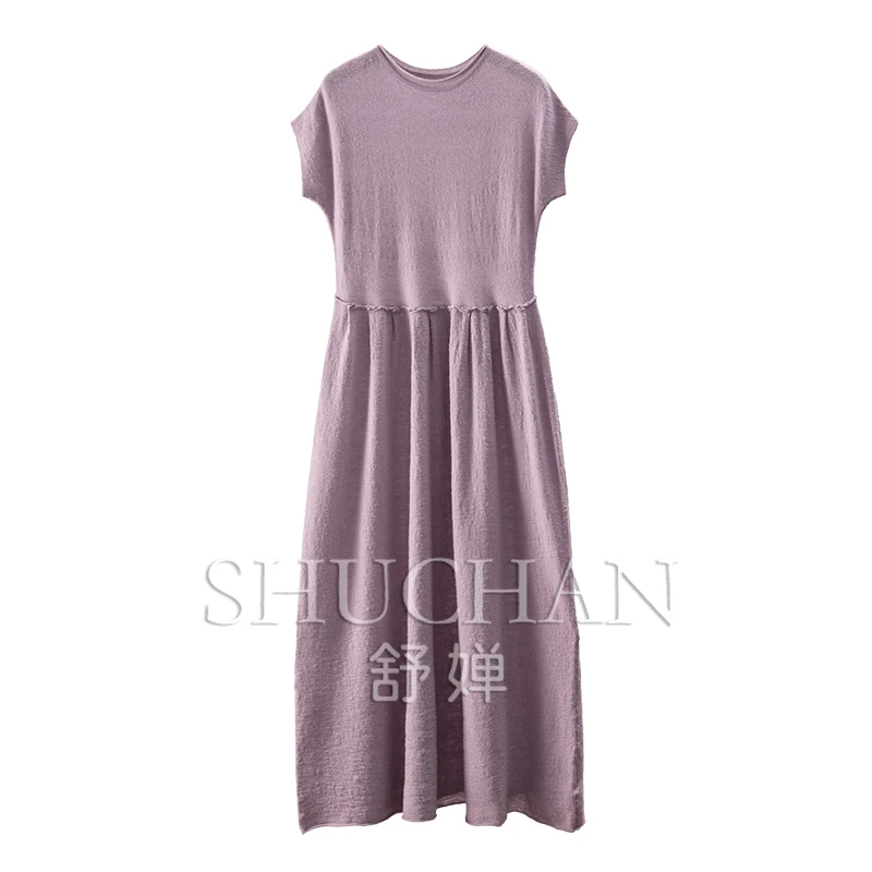 2025 Elegant 100 Wool Curled Crew Neck Short Sleeve Waist Sweater Dress Spring 24A7 vestidos de mujer elegantes para fiesta
2025 Elegant 100 Wool Curled Crew Neck Short Sleeve Waist Sweater Dress Spring 24A7 vestidos de mujer elegantes para fiesta