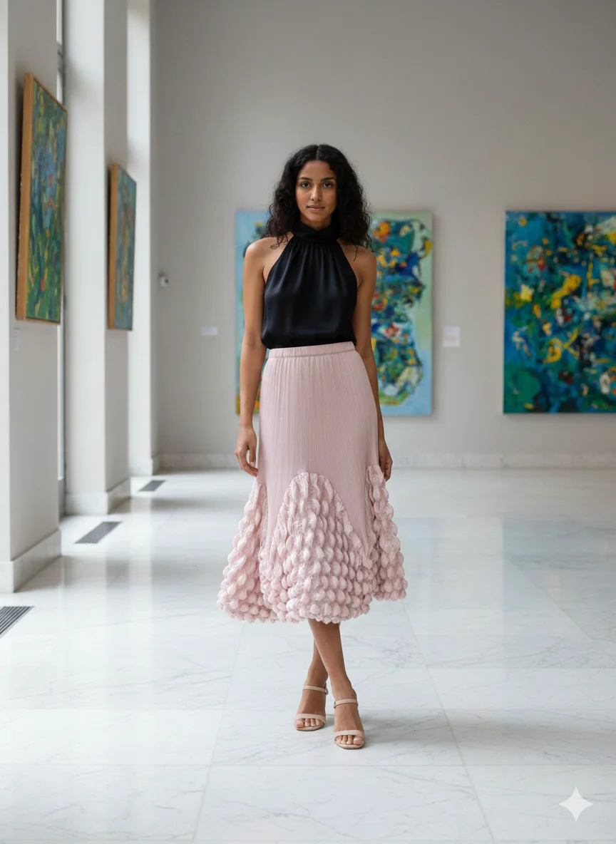 Miyake Pleated 2026 Spring New Heavy Bubble Pleated Bustier Skirt Female Solid Colour Elastic Waist Pleated Mid-length Skirt
Miyake Pleated 2026 Spring New Heavy Bubble Pleated Bustier Skirt Female Solid Colour Elastic Waist Pleated Mid-length Skirt