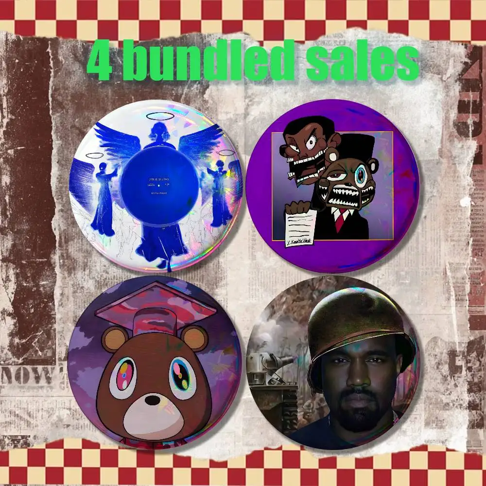 K-Kanye West Yeezus Ye Jesus is King 4-piece set Pins Backpack Jewelry Accessories Round Brooch Button Badge Collection Gifts
K-Kanye West Yeezus Ye Jesus is King 4-piece set Pins Backpack Jewelry Accessories Round Brooch Button Badge Collection Gifts