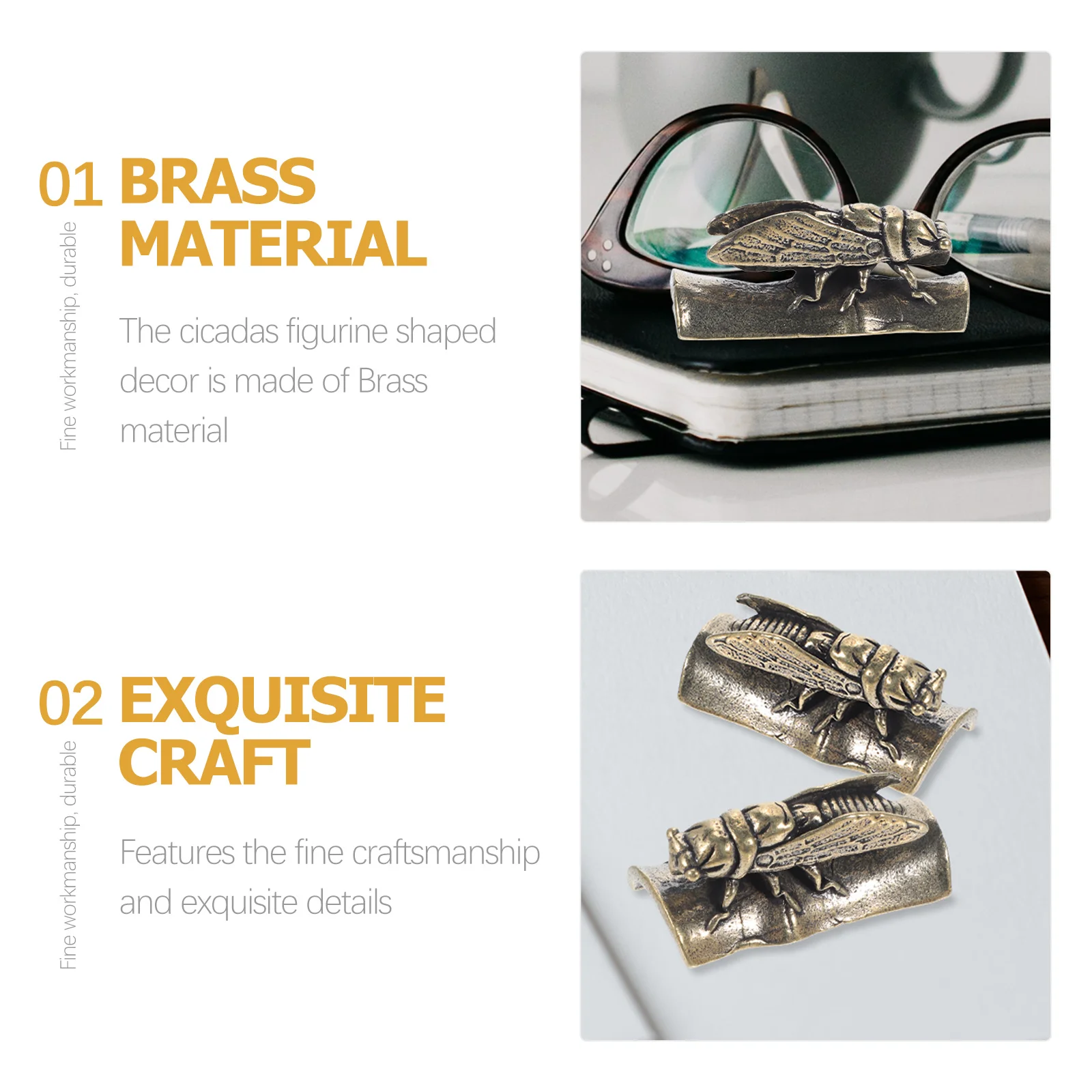 Pure Copper Cicada Paperweight Brass Craft For Desk Decor Calligraphy Practice Vintage Animal Statue Home Office Art Supply
Pure Copper Cicada Paperweight Brass Craft For Desk Decor Calligraphy Practice Vintage Animal Statue Home Office Art Supply