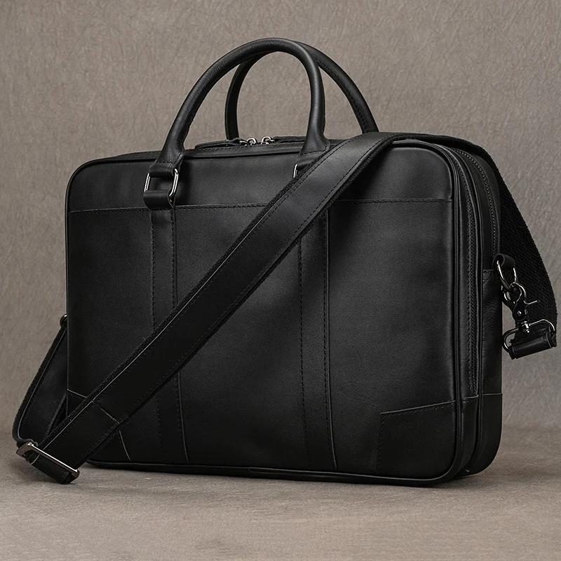 14“ Luxury Men Handbags Genuine Leather Shoulder Bag Crossbody Laptop Bag Layer Doctor Office Man Male Briefcase Tote Bag Black
14“ Luxury Men Handbags Genuine Leather Shoulder Bag Crossbody Laptop Bag Layer Doctor Office Man Male Briefcase Tote Bag Black