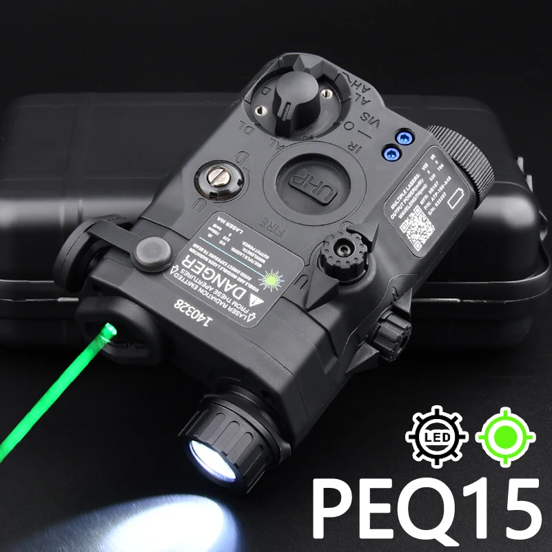 Tactical PEQ15 ANPEQ15 UHP Green Laser Flashlight White LED Light Green Dot Sight Airsoft Hunting Gear Fit 20mm Picatinny Rail
Tactical PEQ15 ANPEQ15 UHP Green Laser Flashlight White LED Light Green Dot Sight Airsoft Hunting Gear Fit 20mm Picatinny Rail