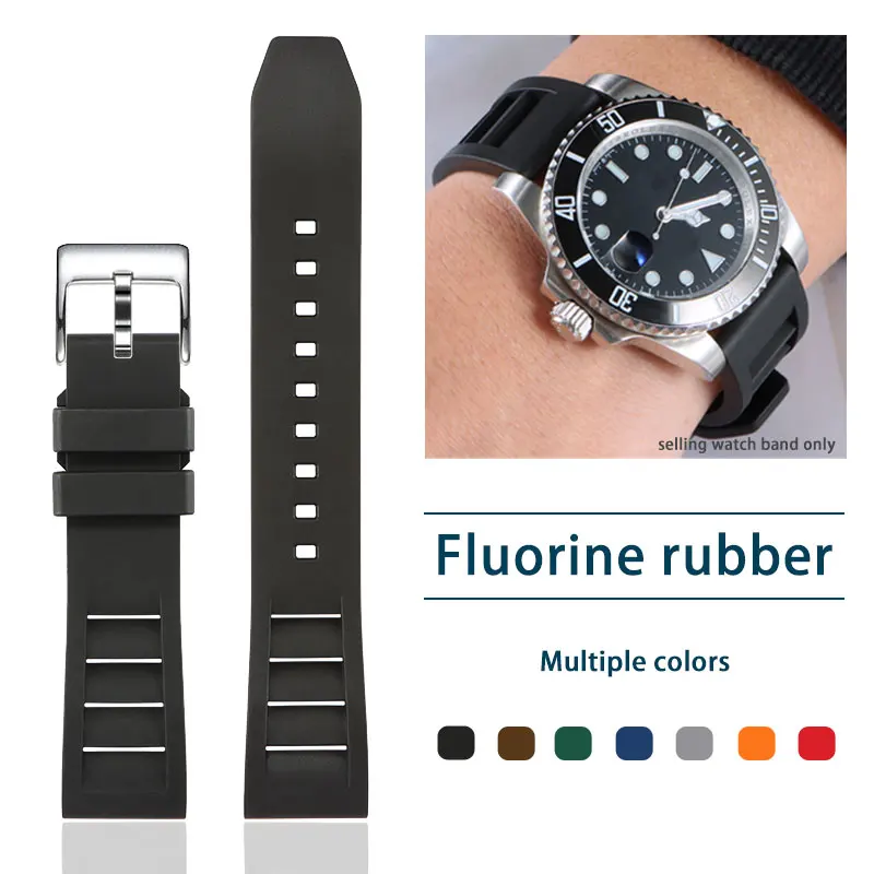 20mm 22mm quick release fluororubber watch strap for Seiko Rolex Omega Breitling Mido silicone men's bracelet folding buckle
20mm 22mm quick release fluororubber watch strap for Seiko Rolex Omega Breitling Mido silicone men's bracelet folding buckle