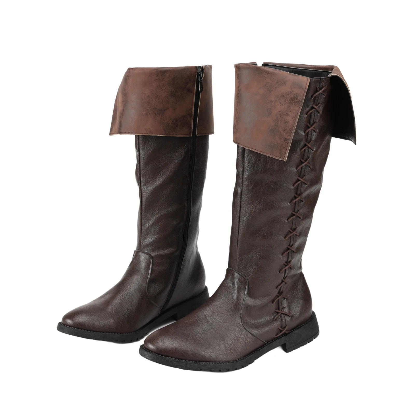 Medieval Pirate Boots, Black Brown Viking Mid-Calf Boots, Halloween Cosplay Costume Boots
Medieval Pirate Boots, Black Brown Viking Mid-Calf Boots, Halloween Cosplay Costume Boots