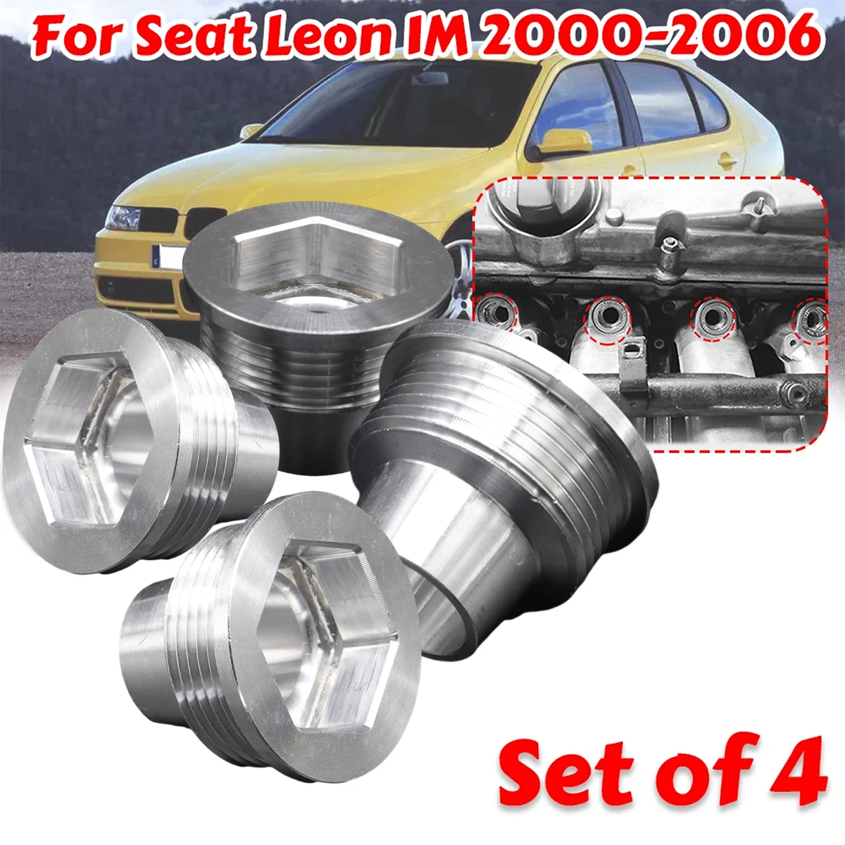 4X Upgrade Aluminum Fuel Injector Insert Cup Seat For Seat Leon 1M 2000 2001-2006 06B133555H 06B133555D Car Replacement Parts
4X Upgrade Aluminum Fuel Injector Insert Cup Seat For Seat Leon 1M 2000 2001-2006 06B133555H 06B133555D Car Replacement Parts