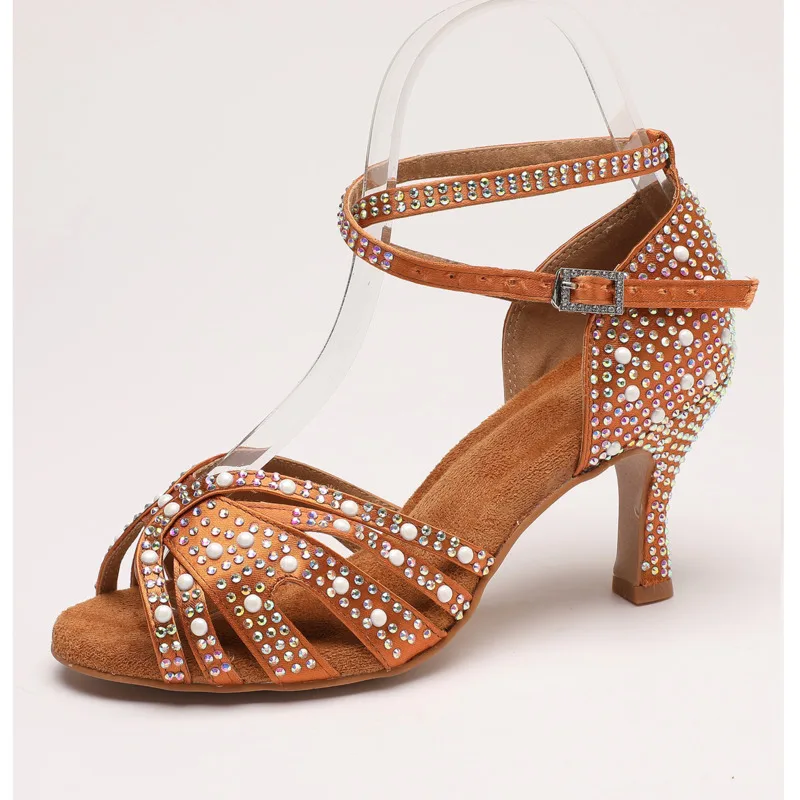 Latin Dance Rhinestones Shoes Tango Ballroom Dance Shoes Ladies High Heels Soft Sole Women Sandals Wedding Shoes Women
Latin Dance Rhinestones Shoes Tango Ballroom Dance Shoes Ladies High Heels Soft Sole Women Sandals Wedding Shoes Women