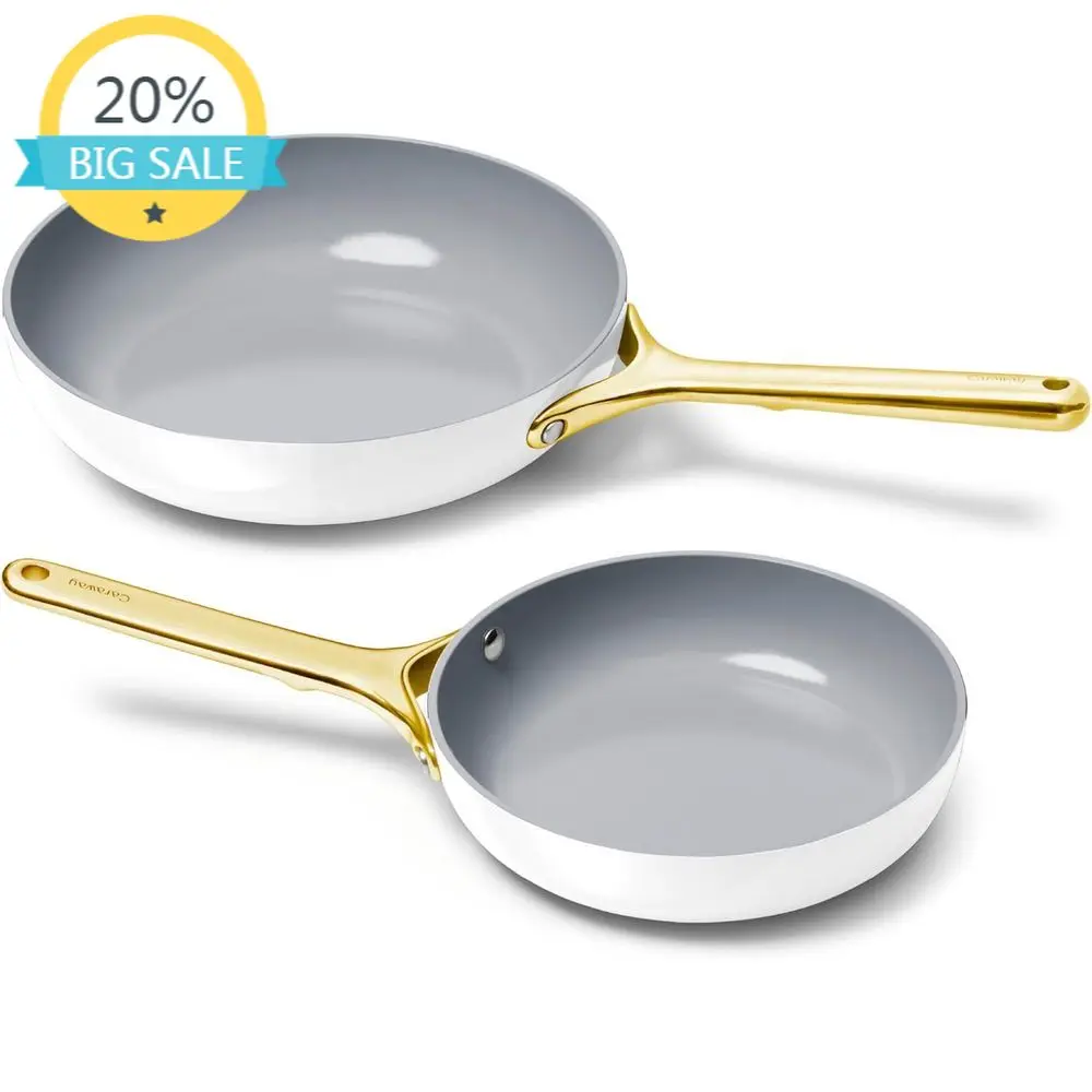 Набор антипригарных сковородок (8 и 10,5 дюймов) - безопасные, подходят для использования в духовке и на всех типах плит - белые
Набор антипригарных сковородок (8 и 10,5 дюймов) - безопасные, подходят для использования в духовке и на всех типах плит - белые