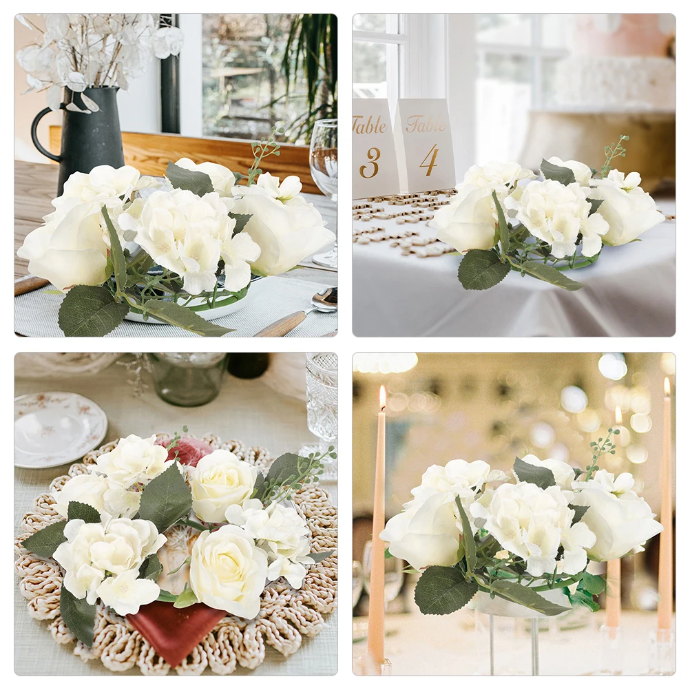 Simulated Rose Holder White Flower Wreath Home Decor Valentine Wedding Artificial Plants Tea Light Ring Rings
Simulated Rose Holder White Flower Wreath Home Decor Valentine Wedding Artificial Plants Tea Light Ring Rings
