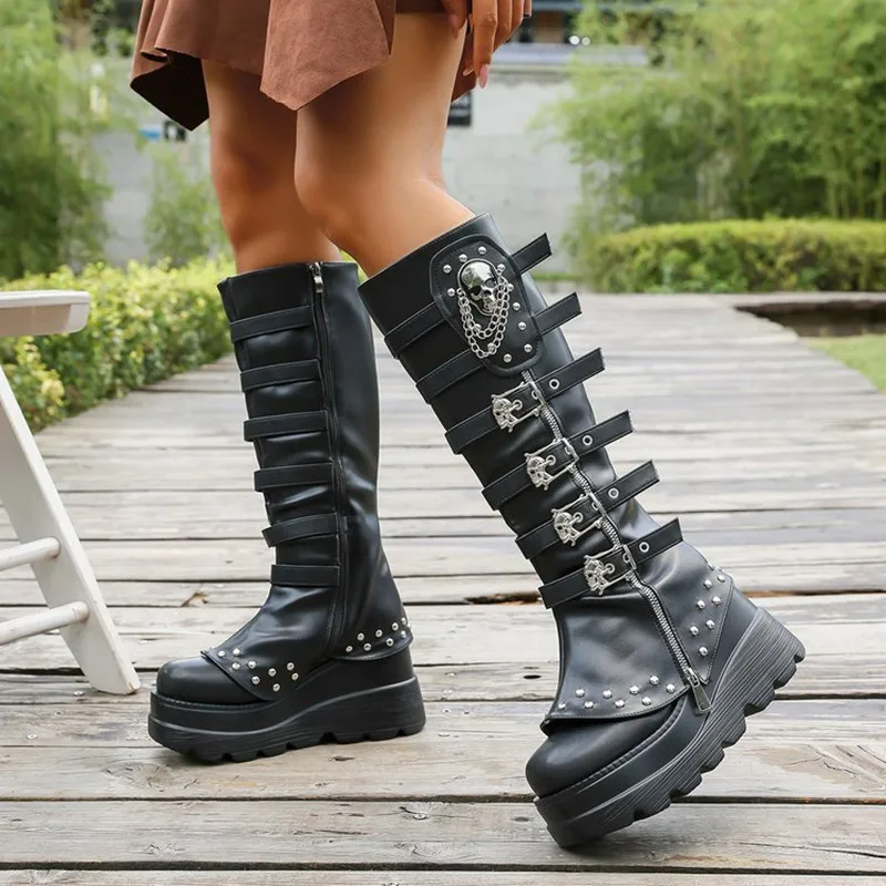 Новые женские туфли на плоской платформе и молнии, ботильоны до колена с круглым носком, удобные нескользящие уличные ботинки, уличные ботинки Zapatos De Mujer
Новые женские туфли на плоской платформе и молнии, ботильоны до колена с круглым носком, удобные нескользящие уличные ботинки, уличные ботинки Zapatos De Mujer