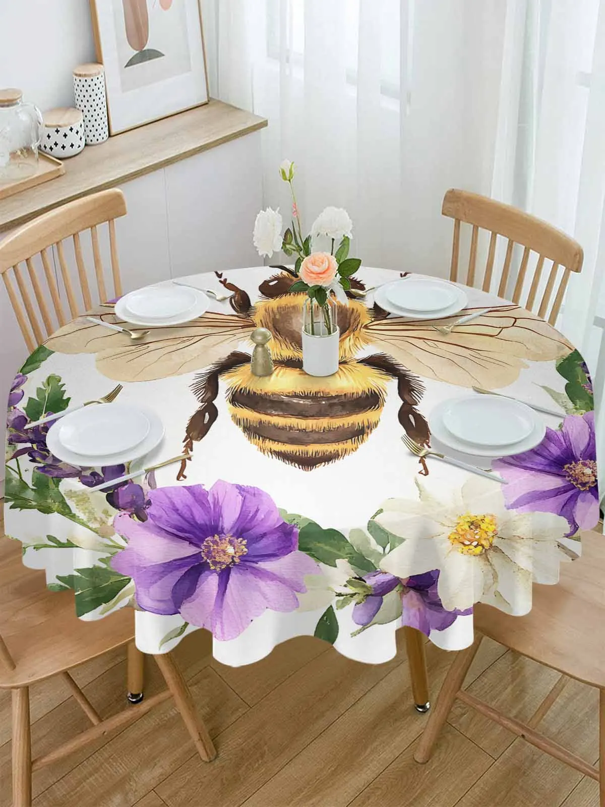 Retro Wreath Flower Bee Round Table Cloth Cover Waterproof Wedding Holiday Tablecloth Coffee Table Decor
Retro Wreath Flower Bee Round Table Cloth Cover Waterproof Wedding Holiday Tablecloth Coffee Table Decor