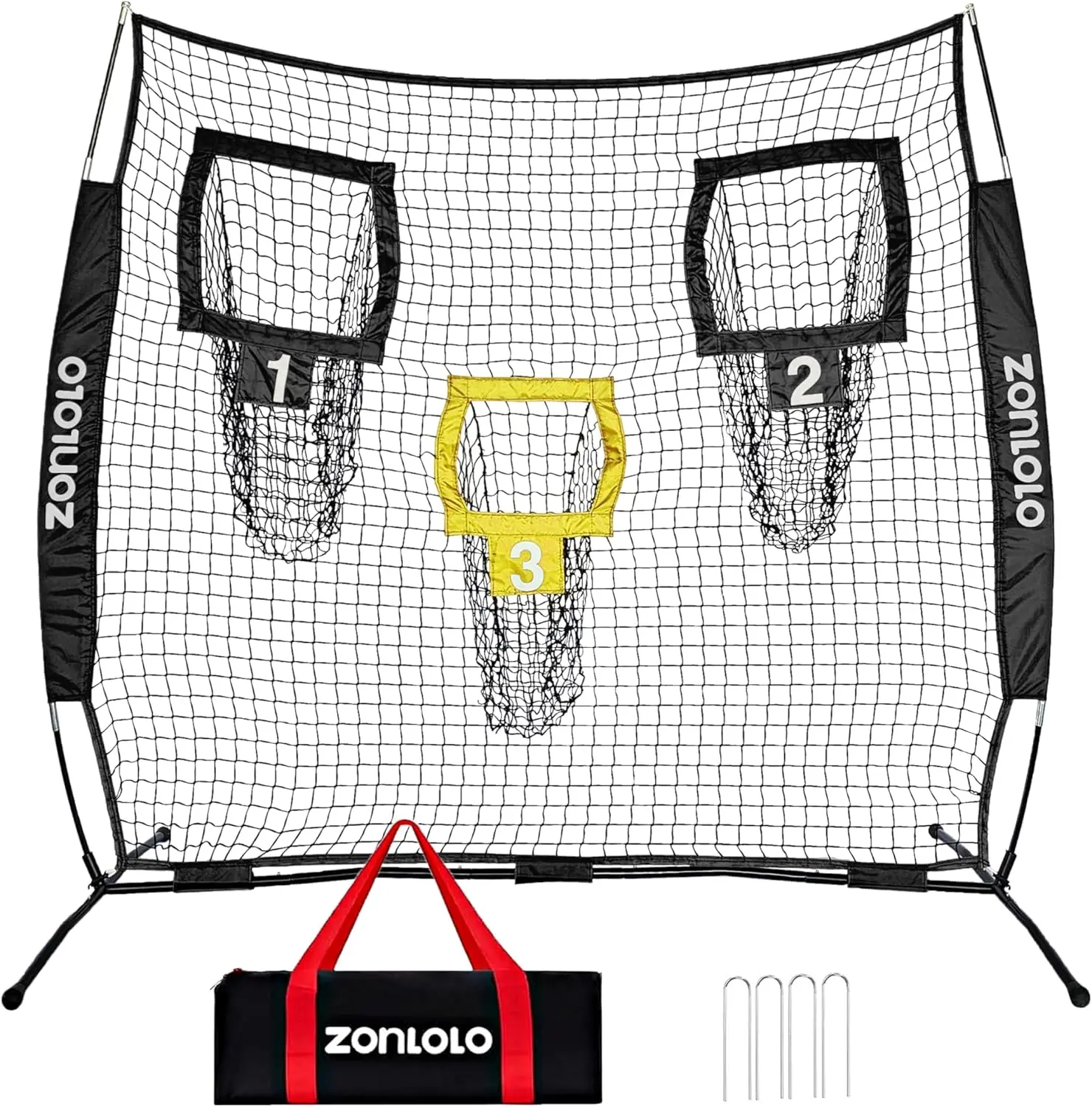 6x6ft Football Training Net with 3 Target Pockets, QB Throwing Practice Equipment for Kids, Portable with Carry Bag
6x6ft Football Training Net with 3 Target Pockets, QB Throwing Practice Equipment for Kids, Portable with Carry Bag