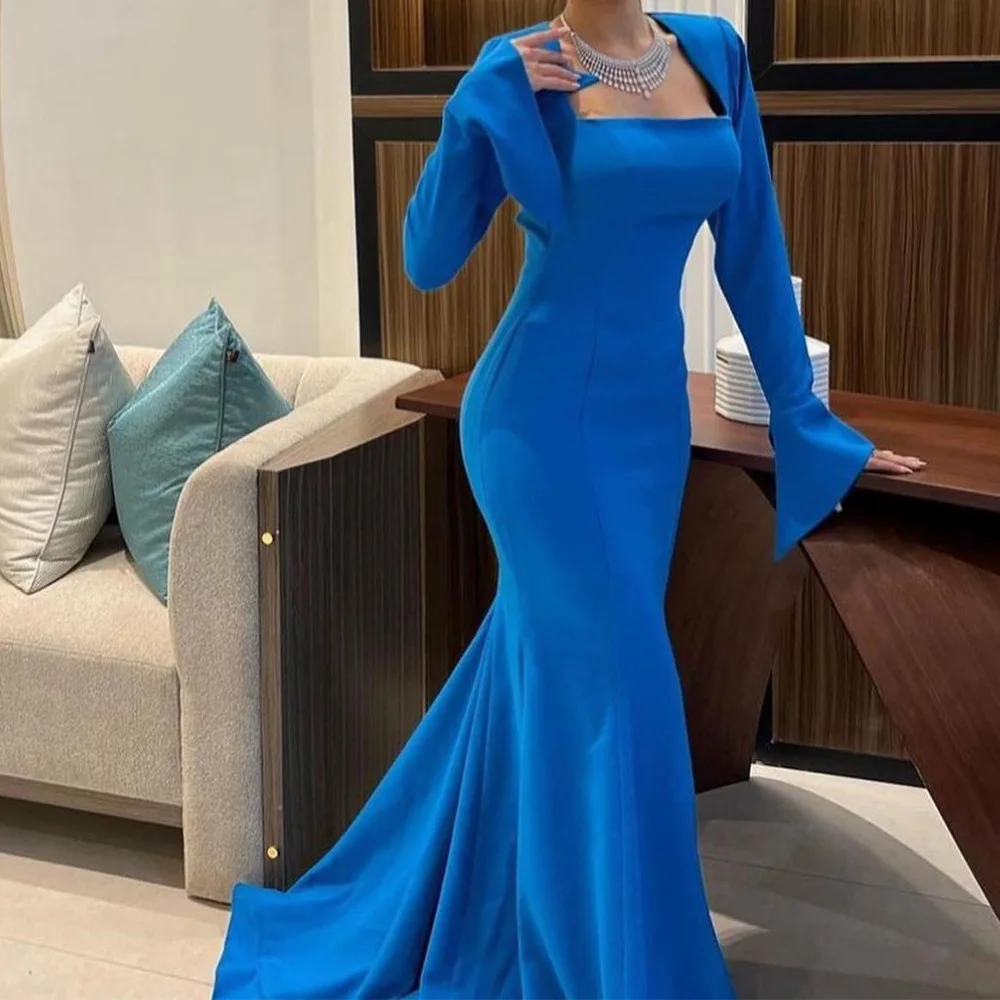 Customized Temperament Ruched Square Neck Floor Length Straight Evening Dress High Quality Jersey Backless Vestidos Para Mujer
Customized Temperament Ruched Square Neck Floor Length Straight Evening Dress High Quality Jersey Backless Vestidos Para Mujer