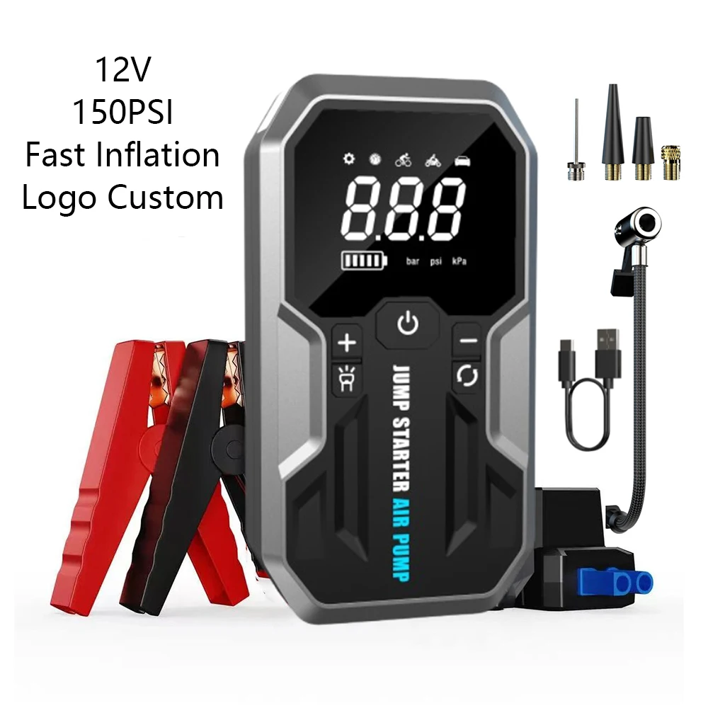 Portable 20000mAh Lithium Ion Car Jump Starter 12V 4000A Emergency Motorcycle/Truck Booster Pack LED Light 150PSI Air Pump Power
Portable 20000mAh Lithium Ion Car Jump Starter 12V 4000A Emergency Motorcycle/Truck Booster Pack LED Light 150PSI Air Pump Power