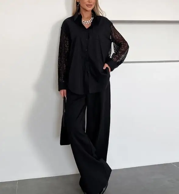 2026 Весенняя новая кружевная рубашка с полым вырезом на спине и воротником с длинными рукавами для женщин
2026 Весенняя новая кружевная рубашка с полым вырезом на спине и воротником с длинными рукавами для женщин