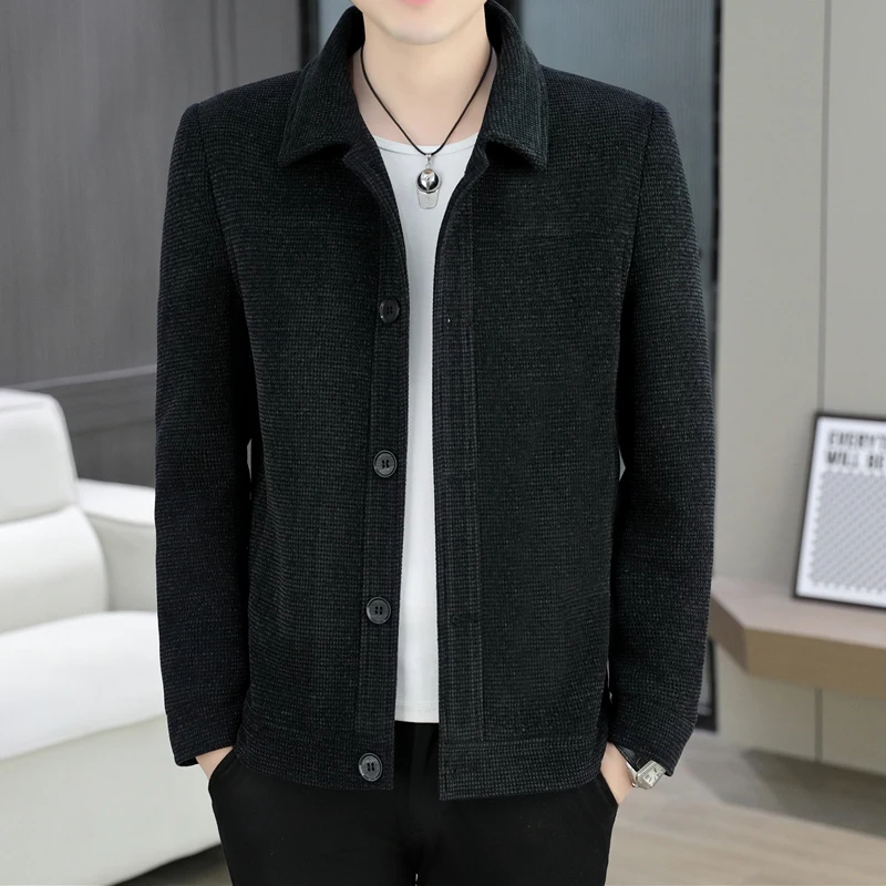 Spring Autumn Men's Jaet Slim Fit Casual Faionable Korean Sle Thin Collarl Coat Youthful Polyester Fiber Long Sve
Spring Autumn Men's Jaet Slim Fit Casual Faionable Korean Sle Thin Collarl Coat Youthful Polyester Fiber Long Sve