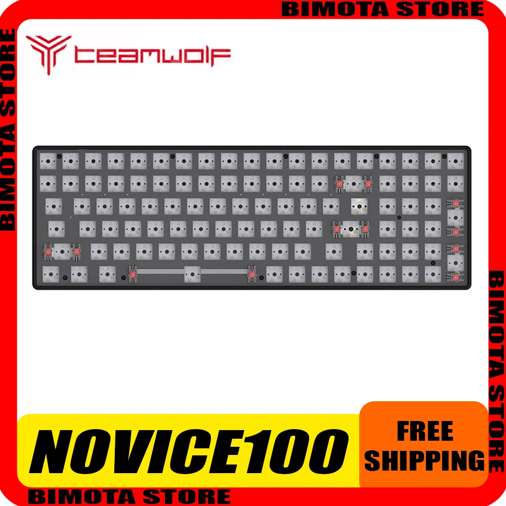Teamwolf Novice100 Mechanical Keyboard Three Mode Bluetooth Customized Wireless Gaming Keyboard Kits Hot-Swap E-Sports Pc Gamer
Teamwolf Novice100 Mechanical Keyboard Three Mode Bluetooth Customized Wireless Gaming Keyboard Kits Hot-Swap E-Sports Pc Gamer