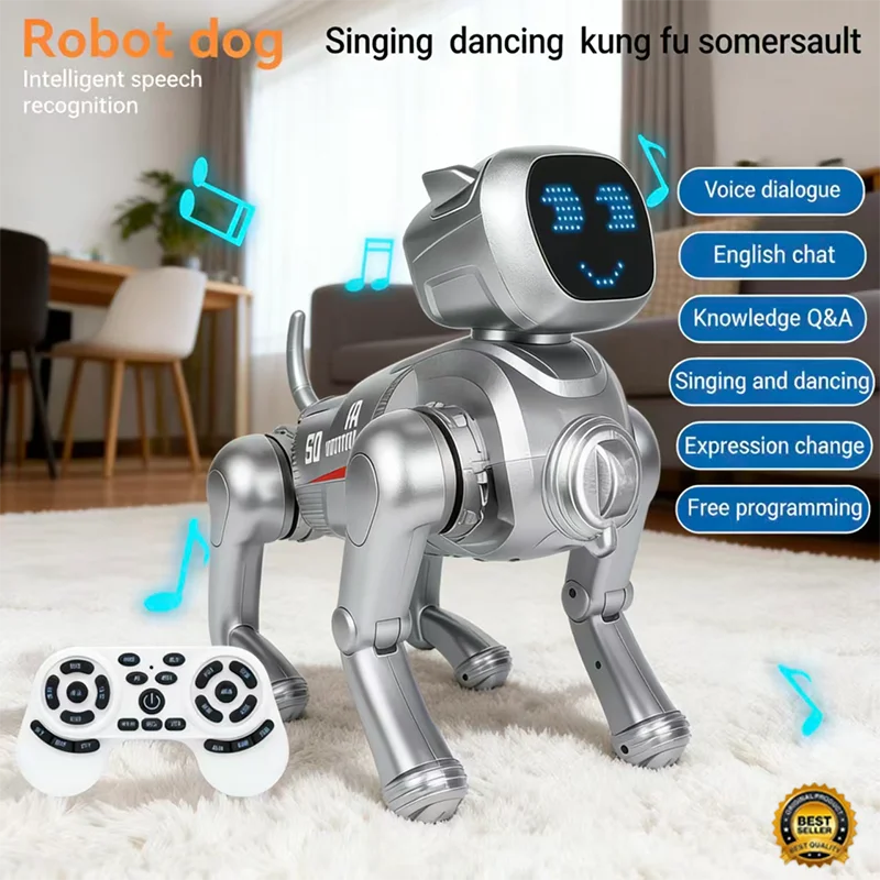 AI Intelligent Mechanical Dog - Voice Command & App Remote Control Programming Toy Roboter Dog For Perfect Children's Gift New
AI Intelligent Mechanical Dog - Voice Command & App Remote Control Programming Toy Roboter Dog For Perfect Children's Gift New