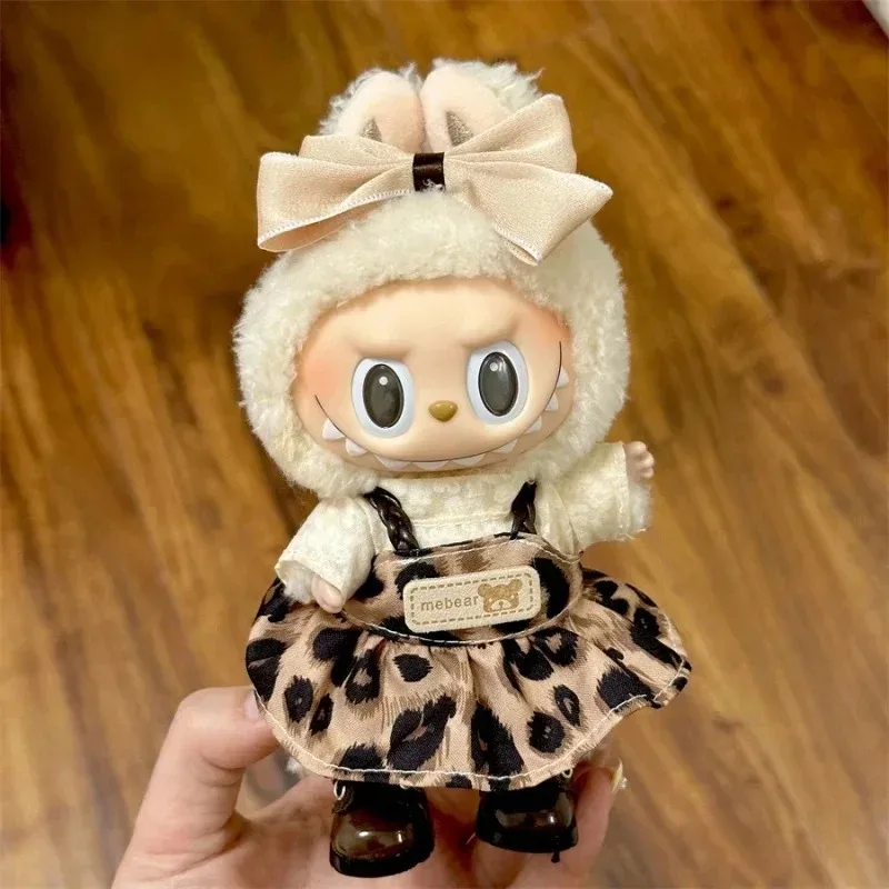 Mini Doll Clothes Outfit Accessories For Korea Kpop 17cm Labubu V1V2 and 10cm cotton doll leopard print dress Clothing 
Mini Doll Clothes Outfit Accessories For Korea Kpop 17cm Labubu V1V2 and 10cm cotton doll leopard print dress Clothing