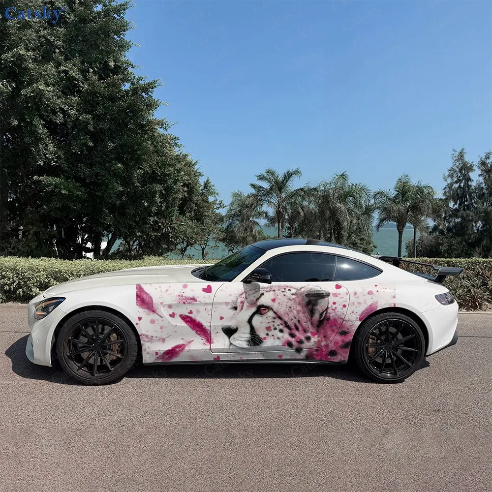 2pcs Sweet Cool Pink Heart Cheetah Car Side Wraps, Self-Adhesive PVC Waterproof & Scratch-Resistant Stickers, Car Accessory Gift
2pcs Sweet Cool Pink Heart Cheetah Car Side Wraps, Self-Adhesive PVC Waterproof & Scratch-Resistant Stickers, Car Accessory Gift